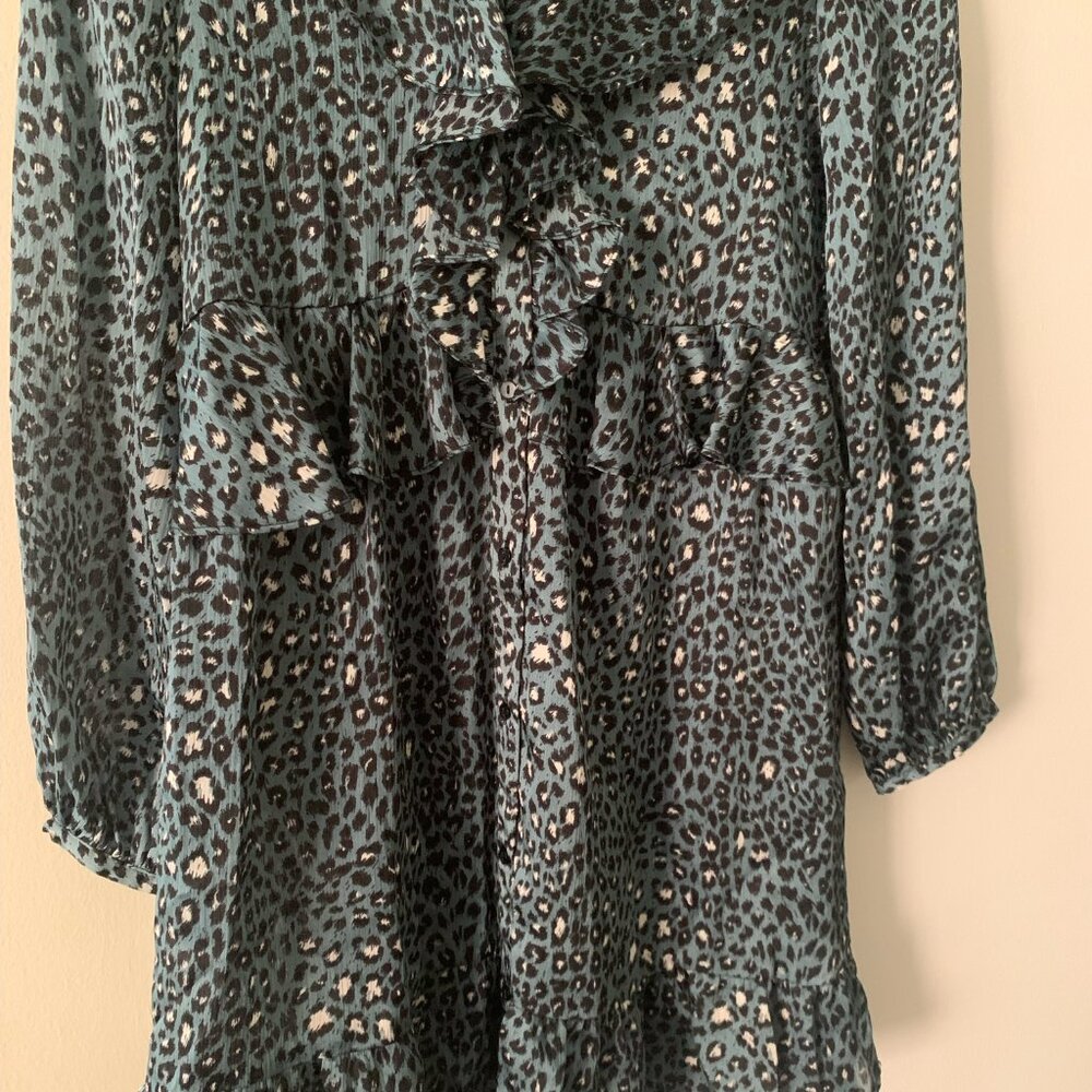 Zara Leopard Print Ruffle Dress - Picture 3 of 3